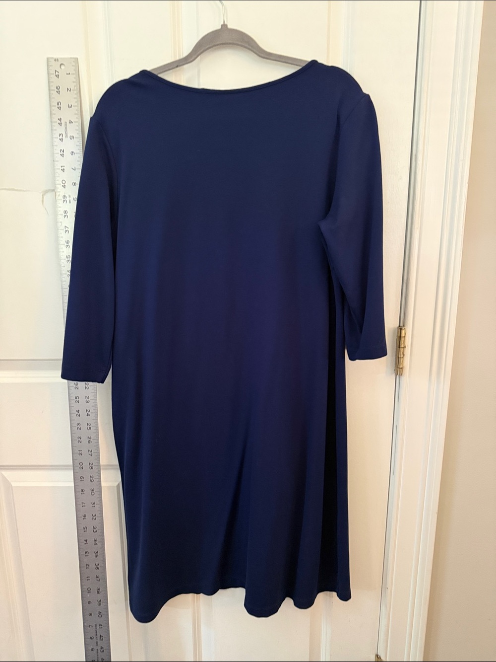 Eileen Fisher Navy Midi Shift Dress - Picture 3 of 3